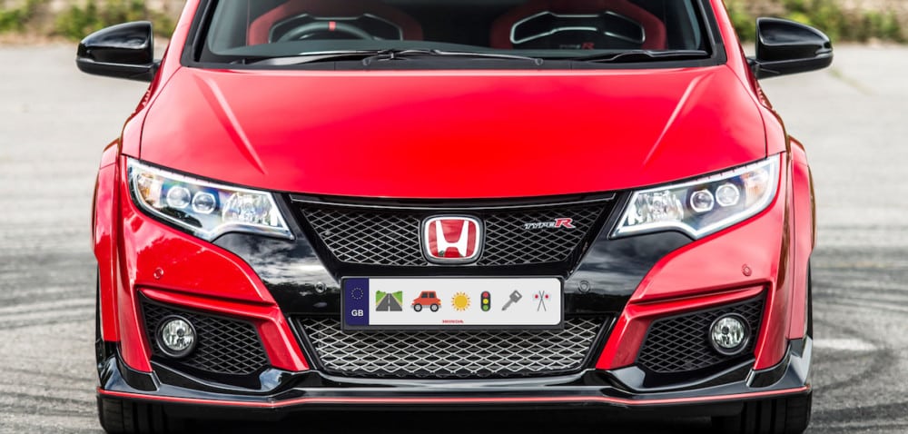 Honda-emoji-number-plate